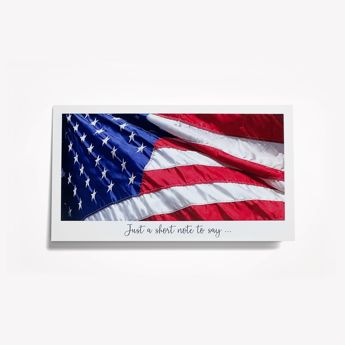 Short Notes: American Flag. Size: 6.25"x3.5"