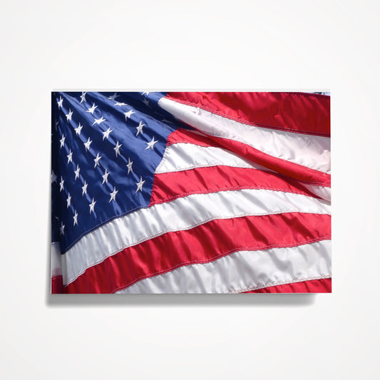 MINIATURE ENCLOSURE CARD: American Flag. Size: 2.5"x3.5"