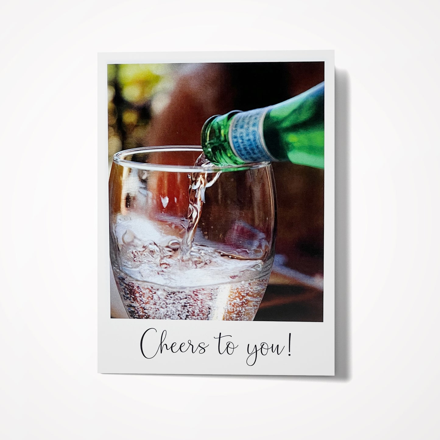 Celebrate: Photo Card, 5"x7" Blank inside:  "Cheers To You!"