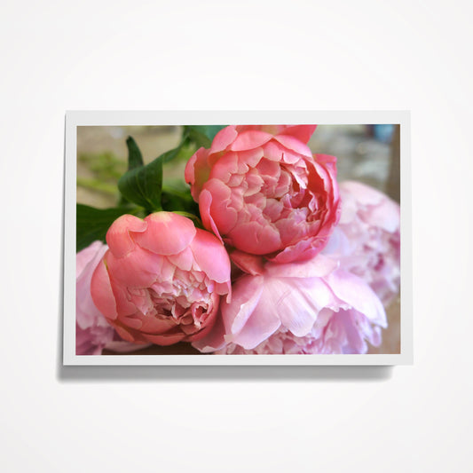 Photo Card, Blank 5"x7": Bundle of Pink Peonies