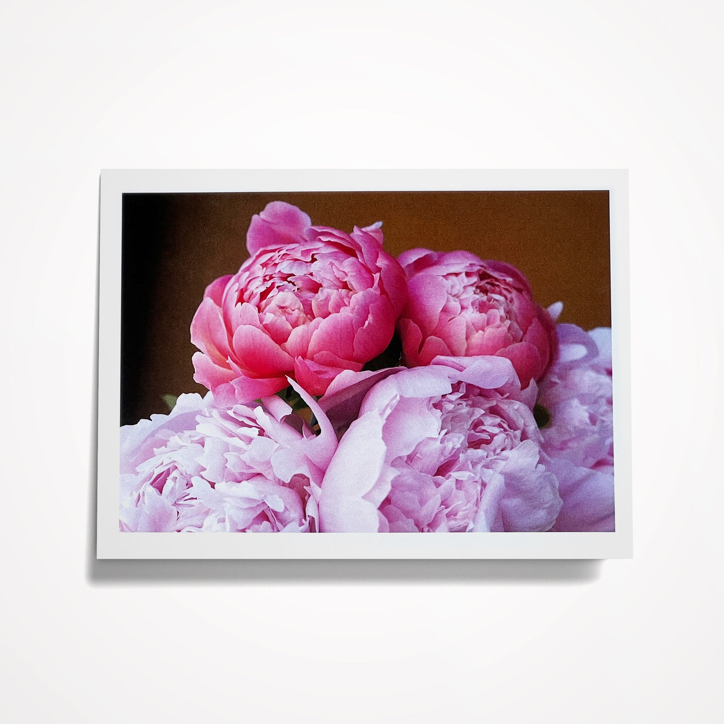 Photo Card, Blank 5"x7": Bouquet of Pink Peonies